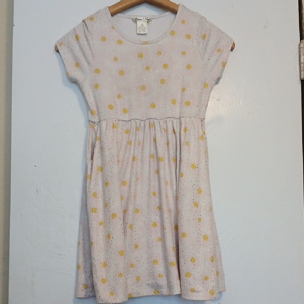 Emma & Elsa Daisy Flower Print Girls Dress With Pockets 10